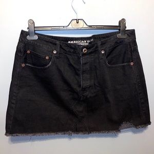 American Eagle Black Denim Mini Skirt